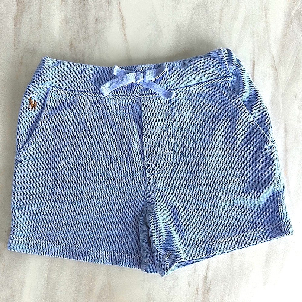 Ralph Lauren Blue Bermuda Shorts Casual Distressed Style